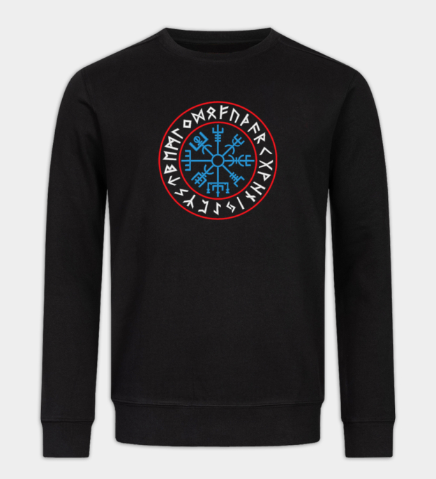 Vegvísir brodert sweatshirt